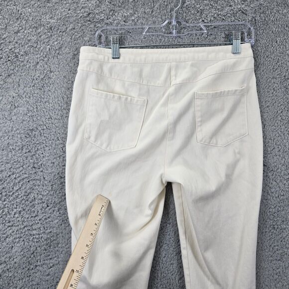 J. McLaughlin Women's White Ankle Side Zip Pants Size 6 - Picture 9 of 13